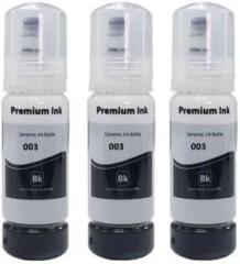 Teqbot 003 L3116 Epson Black Pack of 3 Compatible Printers:Refill for Epson 001 003 Epson L5190, L3150, L3110, L1110, L4150, L6170, L4160, L6190, L6160 Black Ink Bottle