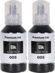 Teqbot 005 Ink Pack of 2 for Epson M1170, M2170, M3170, M3180, M1100, M1120, M1140, Printer Black Twin Pack Ink Bottle