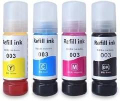 Tequo Ink Refill for Epson 001, 003, L3200, L3210, L3211, L3215, L3216, L3250, L3252 Black + Tri Color Combo Pack Ink Bottle