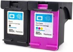 Trendvision 805XL COMBO INK CARTRIDGE FOR USE IN Compatible with HP Deskjet 1210, 1211, 1212, 1213, 2330, 2331, 2332, 2333, 2720, 2721, 2722, 2723, 2729; HP Deskjet plus 4121, 4122, 4123 BLACK & TRICOLOR Black + Tri Color Combo Pack Ink Cartridge