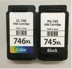 Verena PG 745XL Black pic1 CL 746XL Color pic1 Black + Tri Color Combo Pack Ink Cartridge