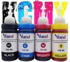 Verena Refill Kit For Canon PIXMA E3370, TS3370S Printer Ink Cartridge PG 745 CL746 Black + Tri Color Combo Pack Ink Bottle