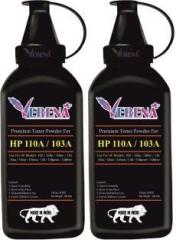 Verena Ultra Dark Refilling Toner Powder Compatible for HP 110A W1112A W1103A Cartridge Black Ink Toner Powder