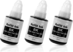 Zokio GI 790 Refill Ink Pack 3 Bottle For Canon Ink Printers Black Ink Bottle