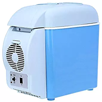 Bemall 7.5 Litres || Mini Fridge Car Refrigerator || 12V Portable Thermoelectric Car Cooling And Warming Freezer || Blue