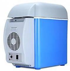 Deriz 7.5 Litres Traders White And Blue Portable Electric Mini Cooler And Warmer Car Refrigerator