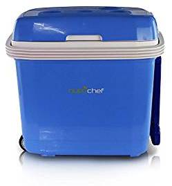Nutrichef 32 Litres Portable Electric Cooler Fridge / Food Warmer, 35 Can White