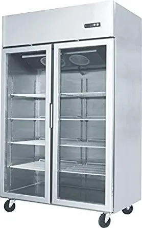 Riddhi 1250 Litres Vertical 2 Big Glass Door Refrigerator For Snake SHOPE And Restaurant And Catering .
