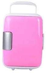 Shoviarmini 4 Litres Fridge Car Refrigerators Portable AC/DC Powered Cooler Pink