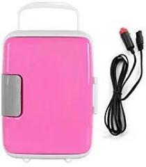 Soar 4 Litres Mini Fridge, 12V Pink Compact Refrigerator Cooler/Warmer Portable For Cars Trips Homes Dorms