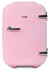 Vybe 4 Litres Mini Beauty Fridge :AC/DC Portable Thermoelectric Cooler And Warmer. Used As Car Mini Fridge For Travel. Store Serums, Moisturisers, Toners, Cream, Nail Polish