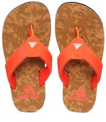 Adidas Orange Synthetic Thong Flip Flops boys