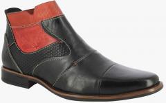 Alberto Torresi Black Leather Mid Top Flat Boots men