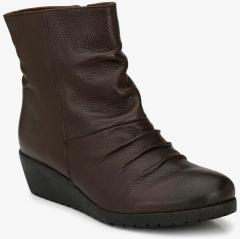 Alberto Torresi Brown Leather Heeled Boots women