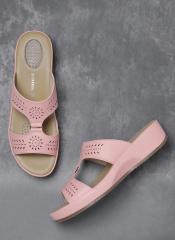 Anouk Pink Cut Out Comfort Heels women