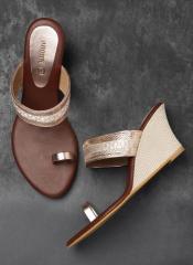 Anouk Rose Gold Synthetic Wedges women