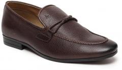 Arrow Brown Leather Formal Slip On Shoes men