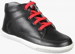 Beanz Black Leather Regular Sneakers boys