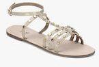 Beli Beige Open Toe Flats Sandals women