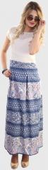 Belle Fille Blue Colored Printed Maxi Dress women