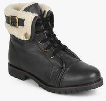 Carlton London Black Ankle Length Boots women