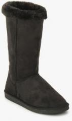Carlton London Black Ankle Length Snug Boots women