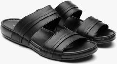 Carlton London Black Comfort Sandals men