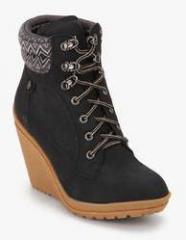 Carlton London Black Derby Ankle Length Boots women