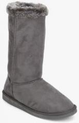 Carlton London Calf Length Grey Boots women