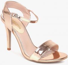 Carlton London Gold Toned Solid Sandals women