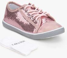 Carlton London Pink Glitter Sneakers girls