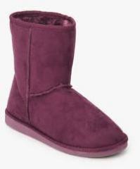 Carlton London Purple Ankle Length Boots women