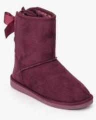 Carlton London Purple Ankle Length Snug Boots women