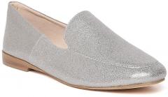 Carlton London Women Silver Toned Shimmer Flat Shoes