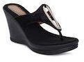Catwalk Black Solid Embellished Sandals women