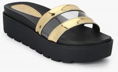 Catwalk Gold Open Toe Sandals women