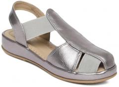 Catwalk Grey Solid Open Toe Flats women