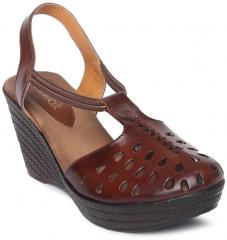 Catwalk Women Brown Solid Leather Wedges