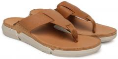 Clarks Brown Leather Comfort Sandals men