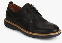 Clarks Flexton Plain Black Derby Formal Shoes men