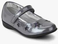 Clarks Orra Star Metallic Grey Mary Jane Belly Shoes girls