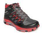 Columbia Men Charcoal Grey & Red Wayfinder Mid Top Outdry Hiking & Trail Shoes