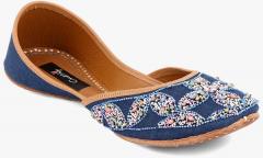 Coral Haze Navy Blue Belly Shoes women
