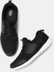 Crew Street Black Mesh MJ 15459ABLACK Regular Running Shoes men
