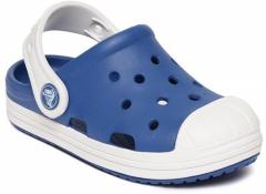 Crocs Blue & White Solid Clogs boys