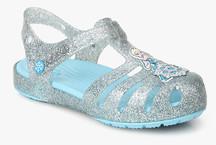 Crocs Isabella Frozen Silver Glitter Sandals girls