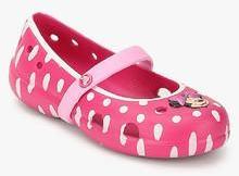 Crocs Keeley Minnie Flat Pink Belly Shoes girls