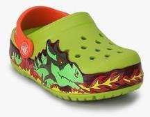 Crocs Lights Fire Dragon Green Clog boys