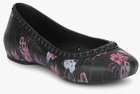 Crocs Lina Luxe Black Floral Belly Shoes
