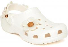 Crocs Off White Synthetic Clogs women